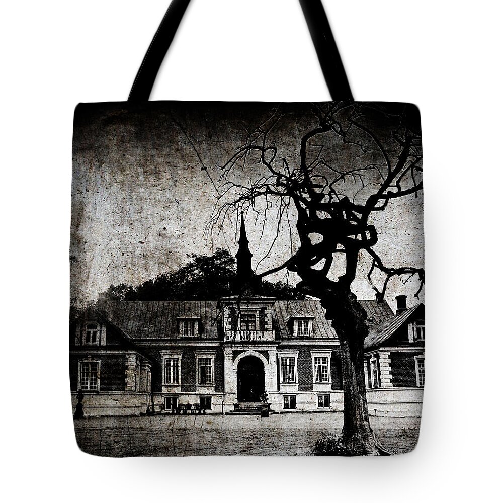 Creepy Tote Bag featuring the photograph The mansion by Laura Melis