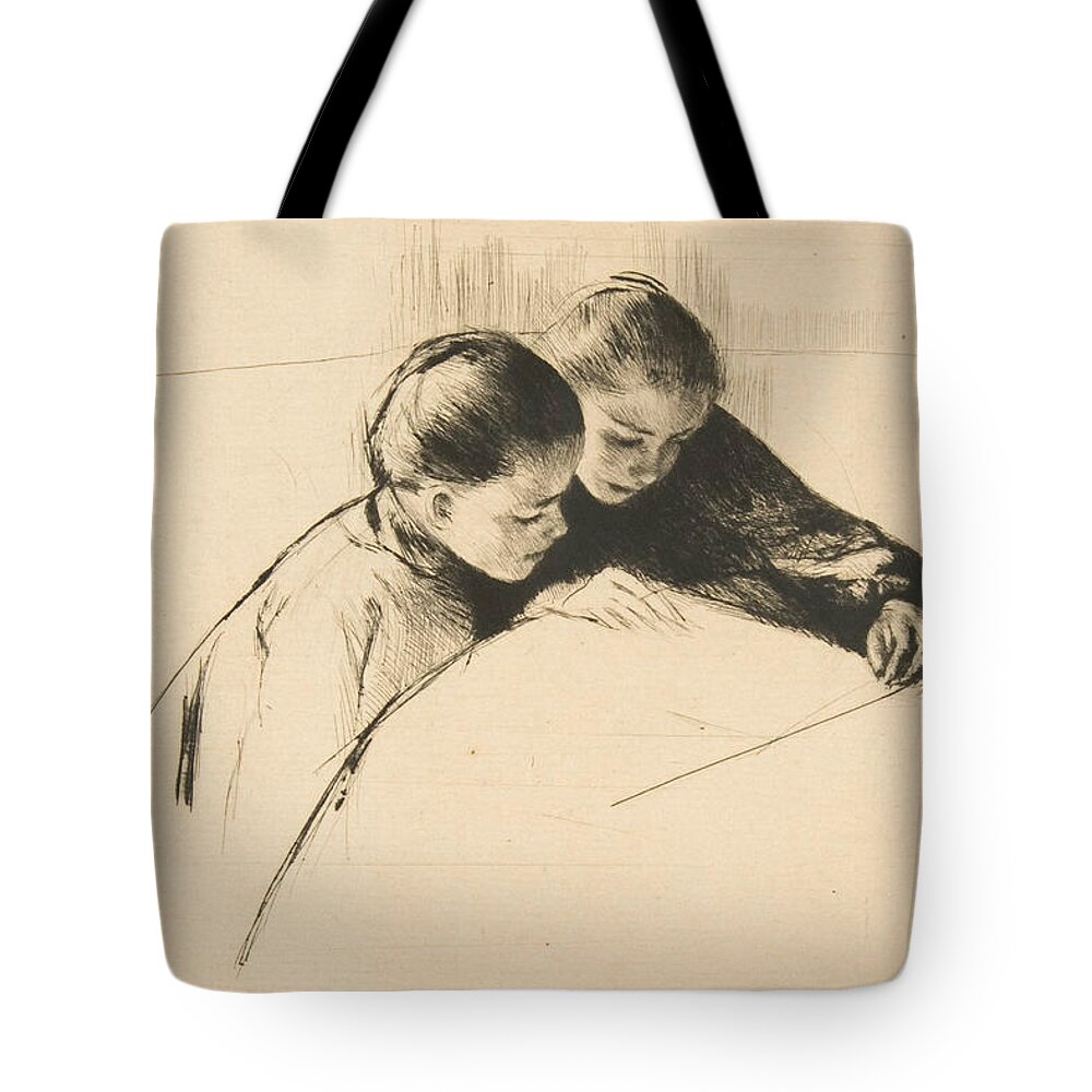 American Art Tote Bag featuring the relief The Map by Mary Cassatt