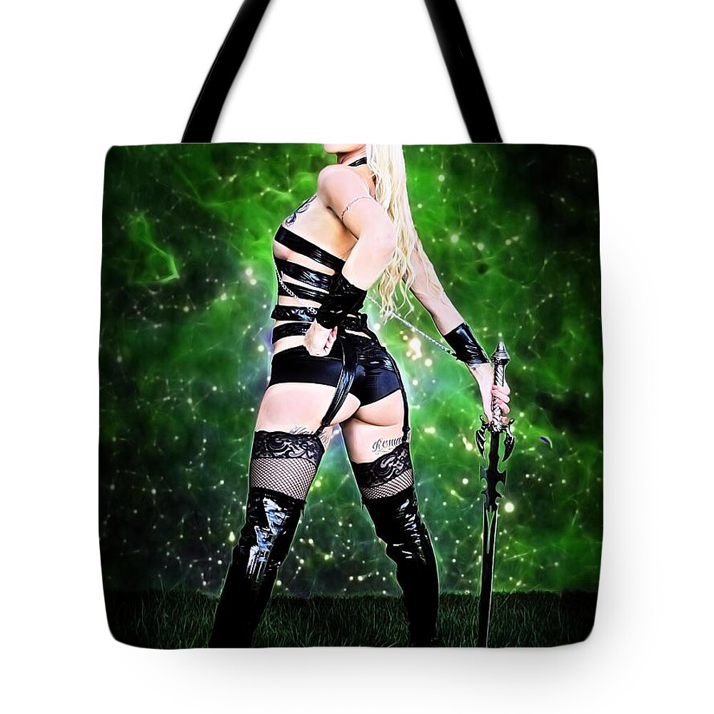 Fantasy Tote Bag featuring the painting The Masked Marauder by Jon Volden