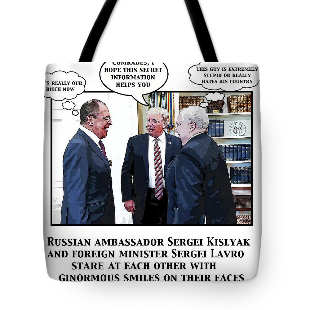 Donald Trump Tote Bag featuring the digital art The Meeting by Joe Palermo