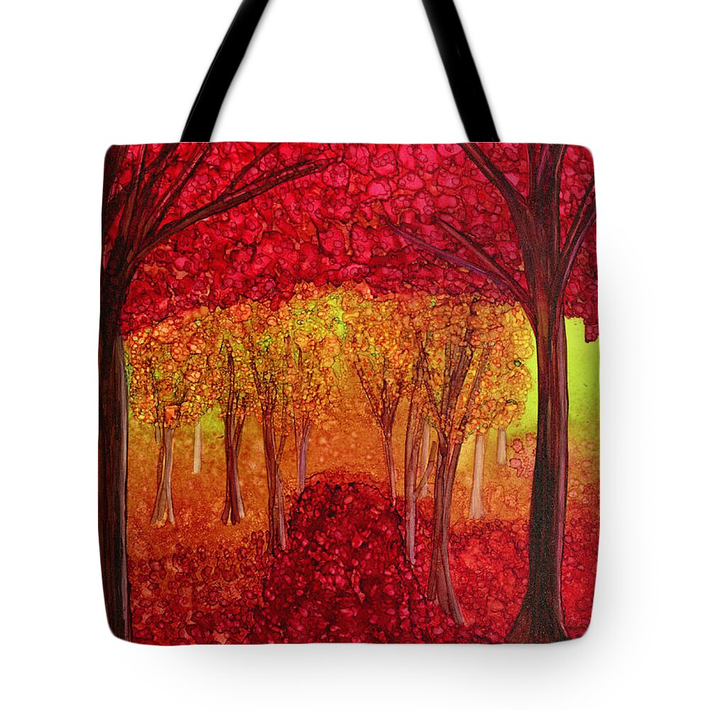 Tree Tote Bag featuring the painting The Missing Colours by Eli Tynan