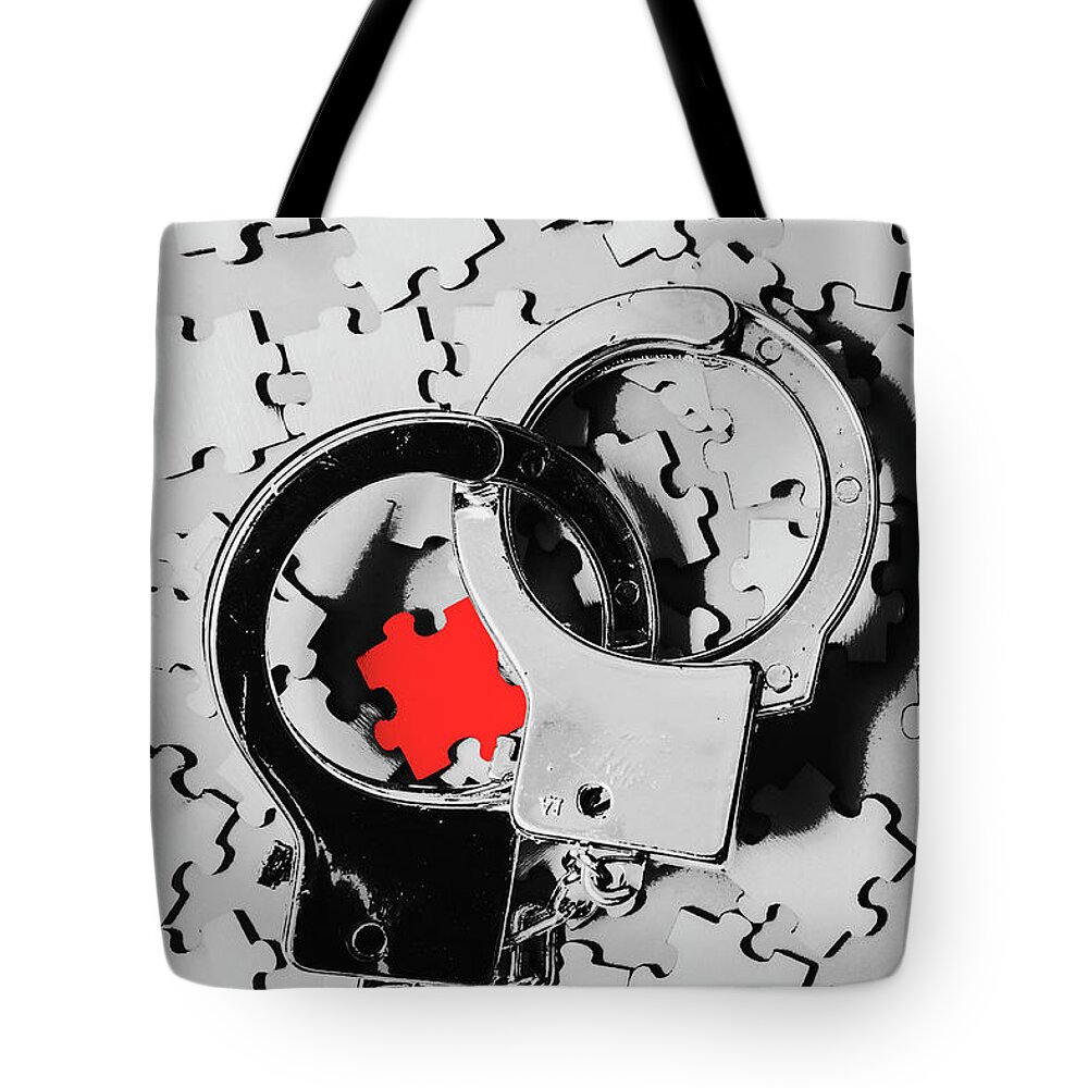 Clue Tote Bag featuring the photograph The missing puzzle piece by Jorgo Photography