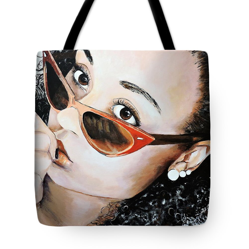 My Muse Tote Bag featuring the painting The Model by Jodie Marie Anne Richardson Traugott     aka jm-ART