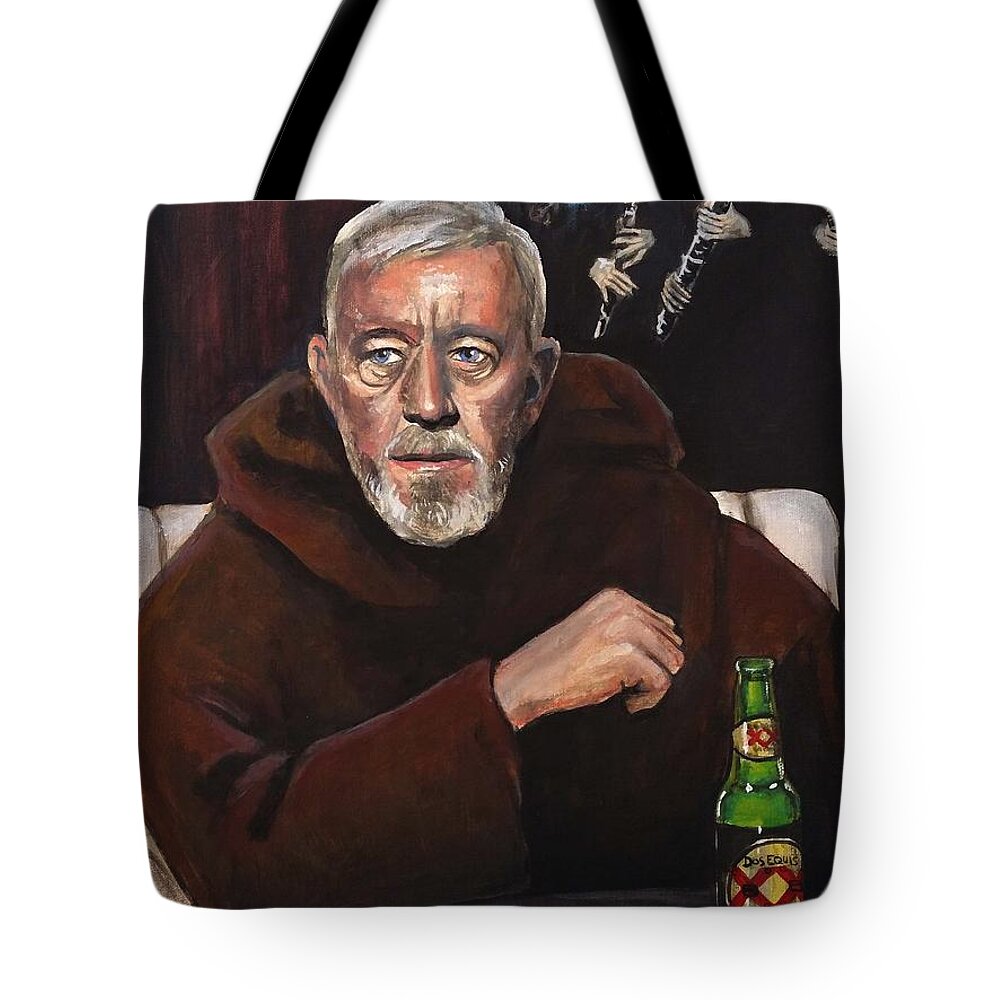 Dos Equis Tote Bag featuring the painting The Most Interesting Man in the Galaxy by Tom Carlton
