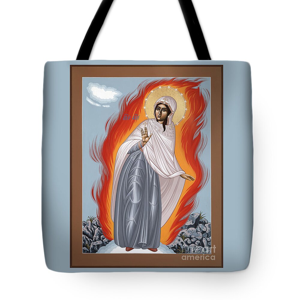 The Mother Of God Tote Bag featuring the painting The Mother of God of Medjugorgie 084 by William Hart McNichols