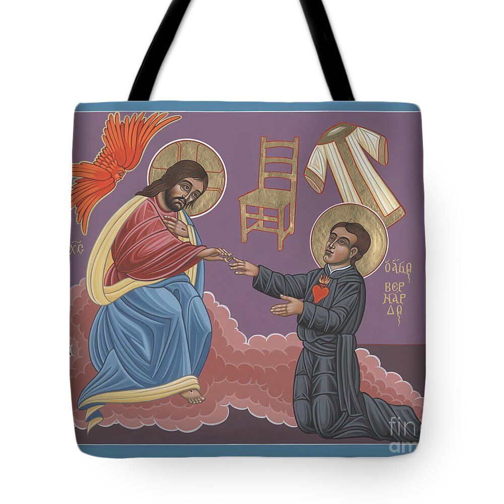 The Mystical Marriage Of Blessed Bernardo De Hoyos Tote Bag featuring the painting The Mystical Marriage of Blessed Bernardo de Hoyos 219 by William Hart McNichols