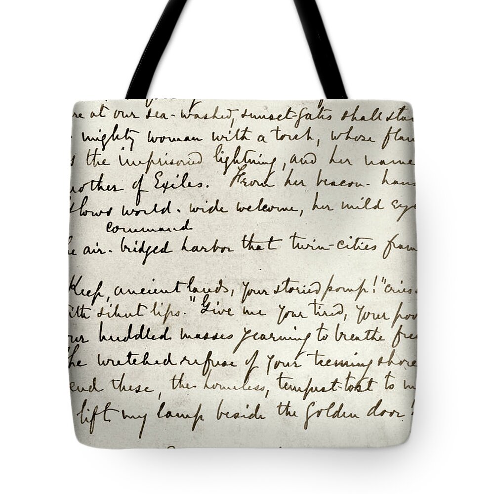 1883 Tote Bag featuring the photograph The New Colossus by Granger