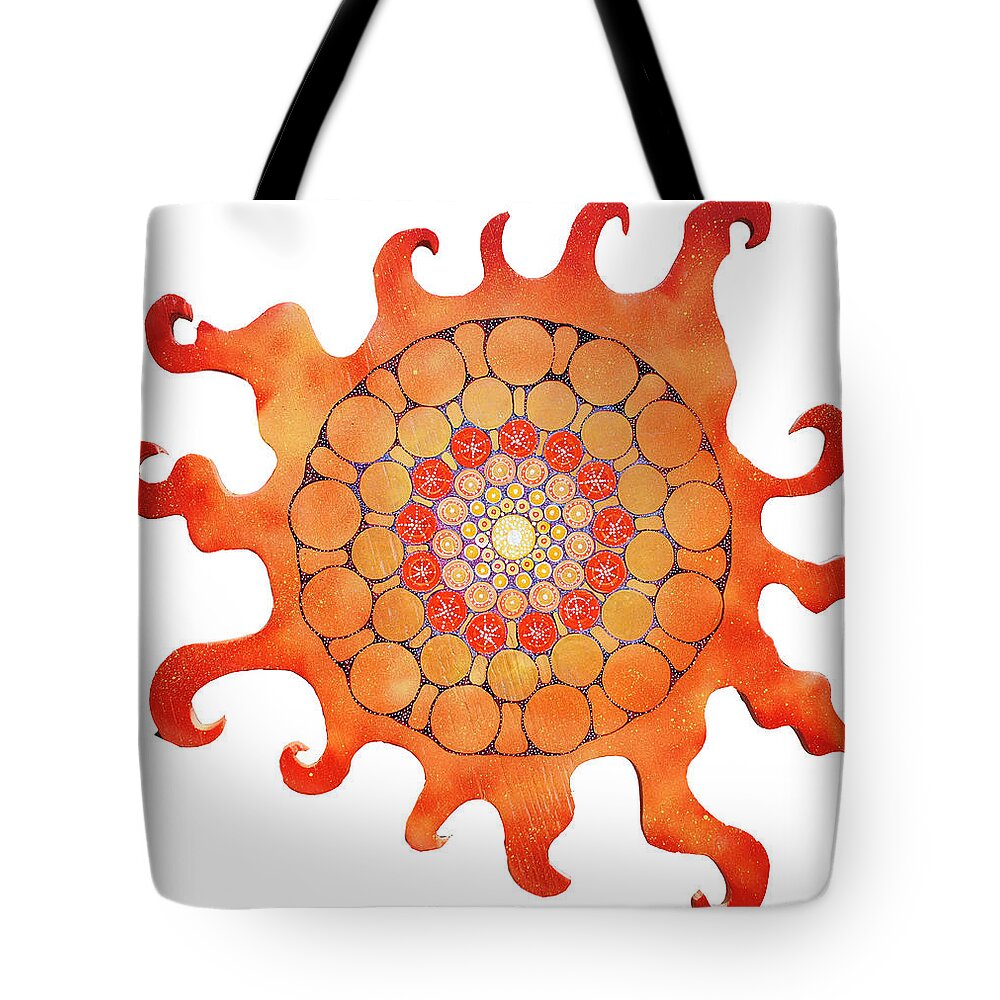 Cut Wood Tote Bag featuring the painting The New Sun by Patricia Arroyo