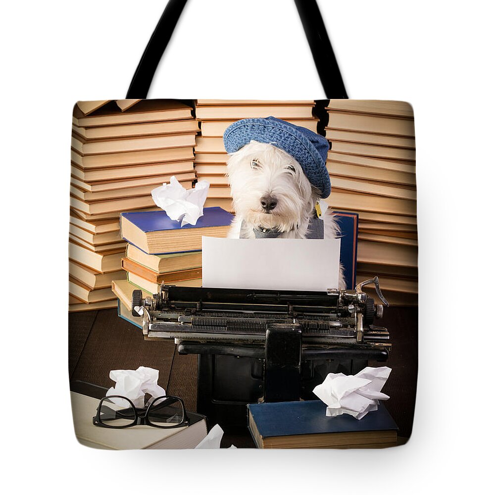 Writer Tote Bag featuring the photograph The Novelist by Edward Fielding