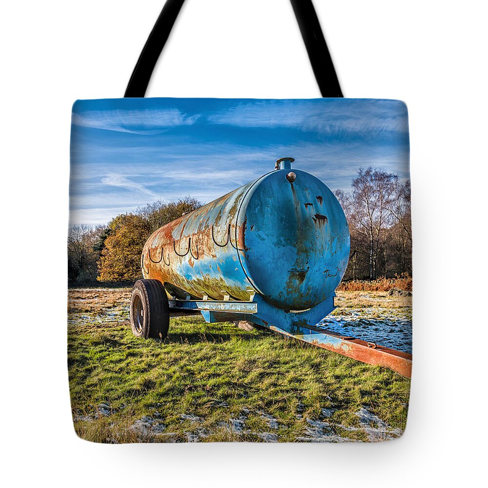 Charnwood Tote Bag featuring the photograph The Old Blue Bowser by Nick Bywater