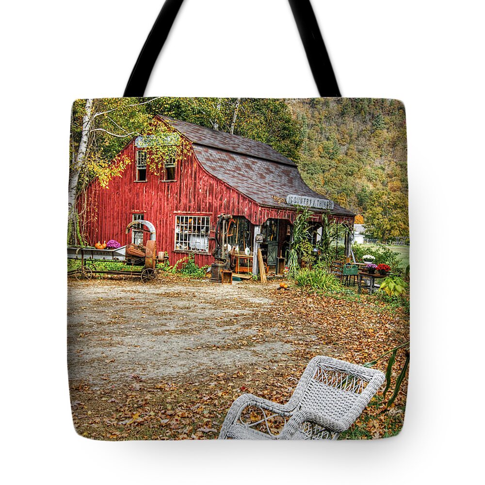Massachusetts Tote Bag featuring the photograph The Old Country Store by David Birchall