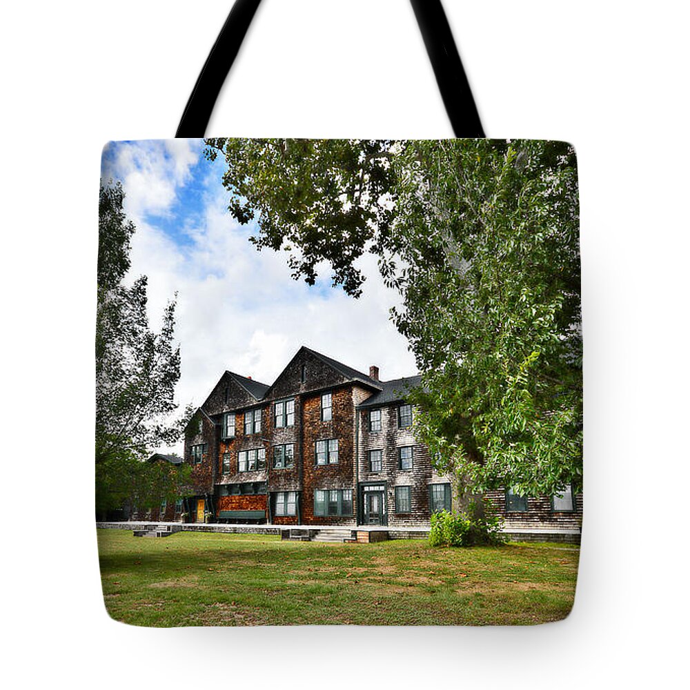 Hunting Lodge Tote Bag featuring the photograph The Old Hunting Lodge by Stacie Siemsen