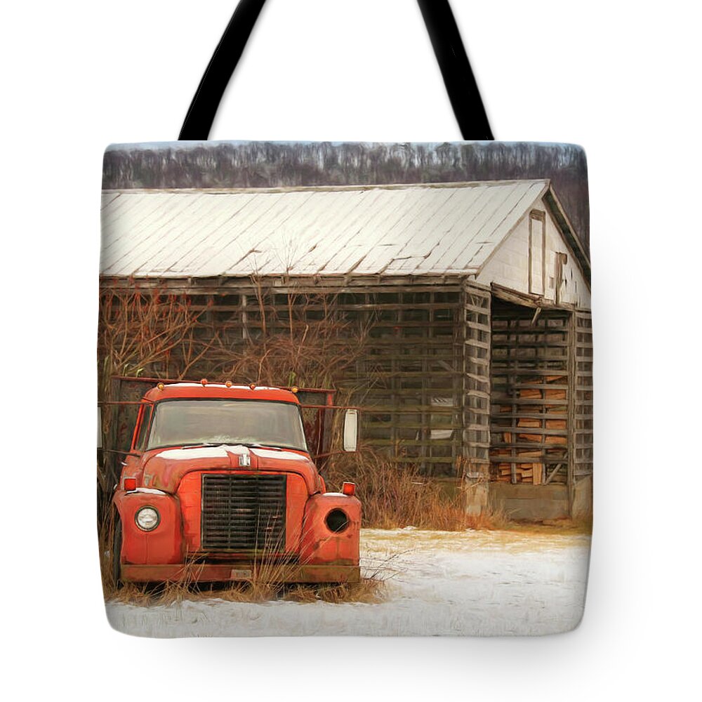 Truck Tote Bag featuring the photograph The Old Lumber Truck by Lori Deiter