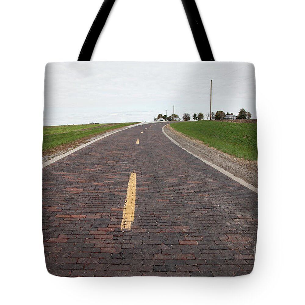 Route 66 Tote Bag featuring the photograph The Old Road by Timothy Johnson
