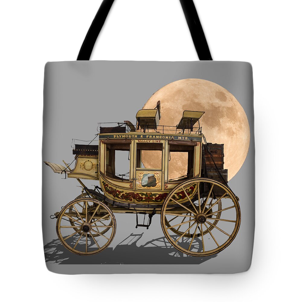 Transparent Background Tote Bag featuring the photograph The Old Stage Coach by John Haldane