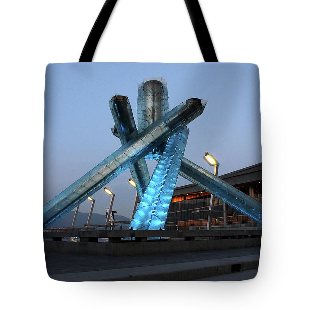 Vancouver Tote Bag featuring the photograph The Olympic Cauldron - 365-227 by Inge Riis McDonald