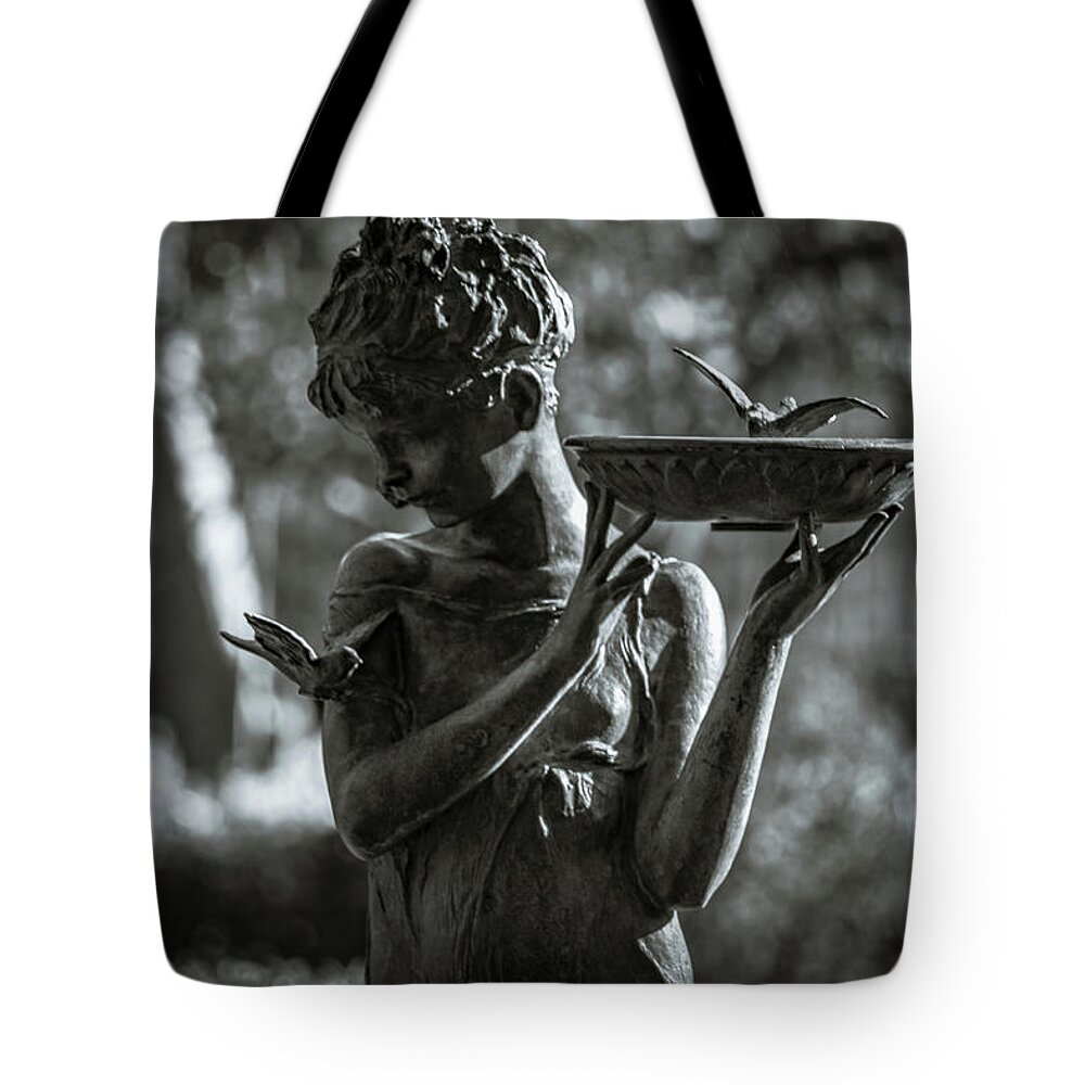 Statue Tote Bag featuring the photograph The One by AJS Photography