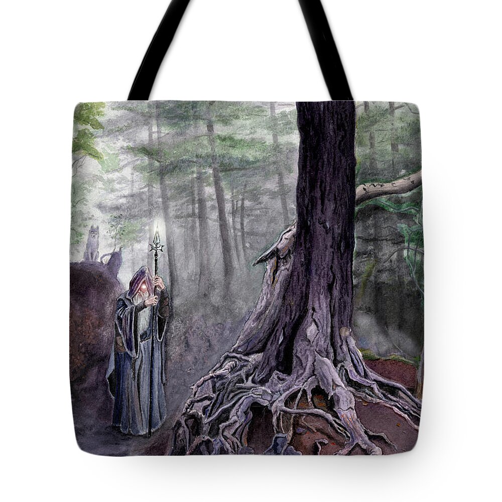 Odin Tote Bag featuring the painting The One-eyed Wanderer by Norman Klein