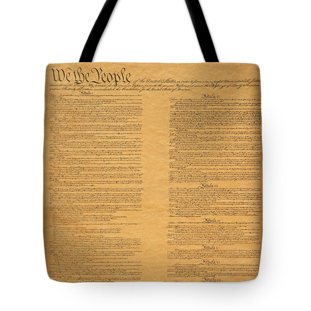 Photography Tote Bag featuring the photograph The Original United States Constitution by Panoramic Images