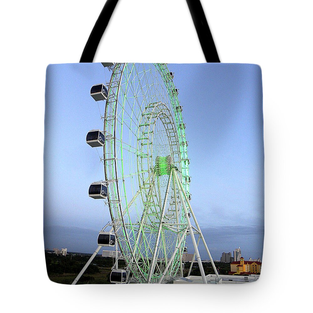 Ferris Wheel Tote Bag featuring the photograph The Orlando Eye 000 by Christopher Mercer