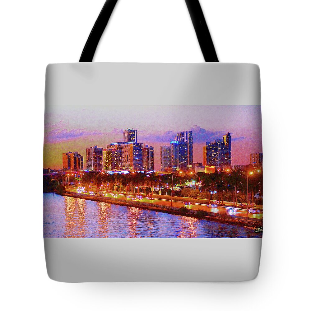 Night Photography Tote Bag featuring the photograph The Outer Drive by CHAZ Daugherty