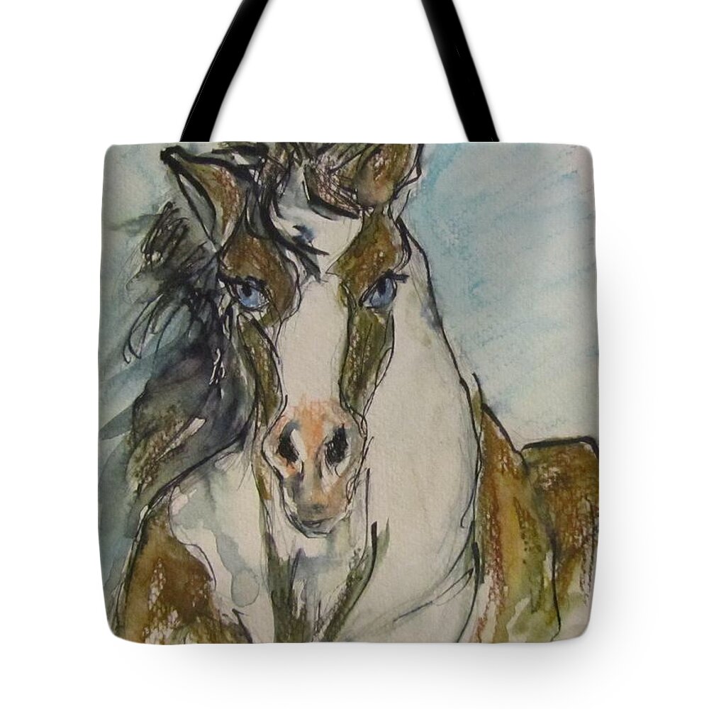 Horse Tote Bag featuring the painting The Paint by Barbara O'Toole