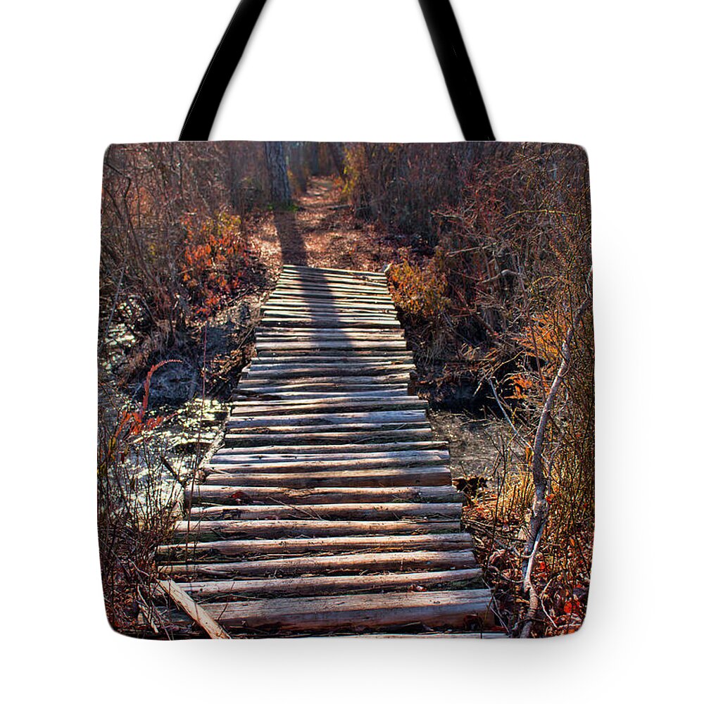 Nj Tote Bag featuring the photograph The Path Less Traveled by Kristia Adams