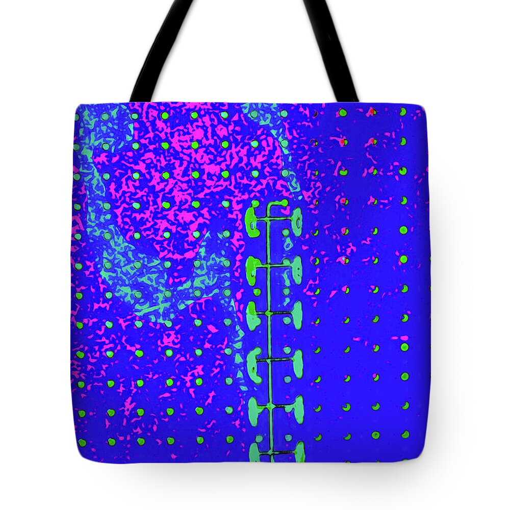 Abstract Tote Bag featuring the photograph The Peg Board by Gina O'Brien