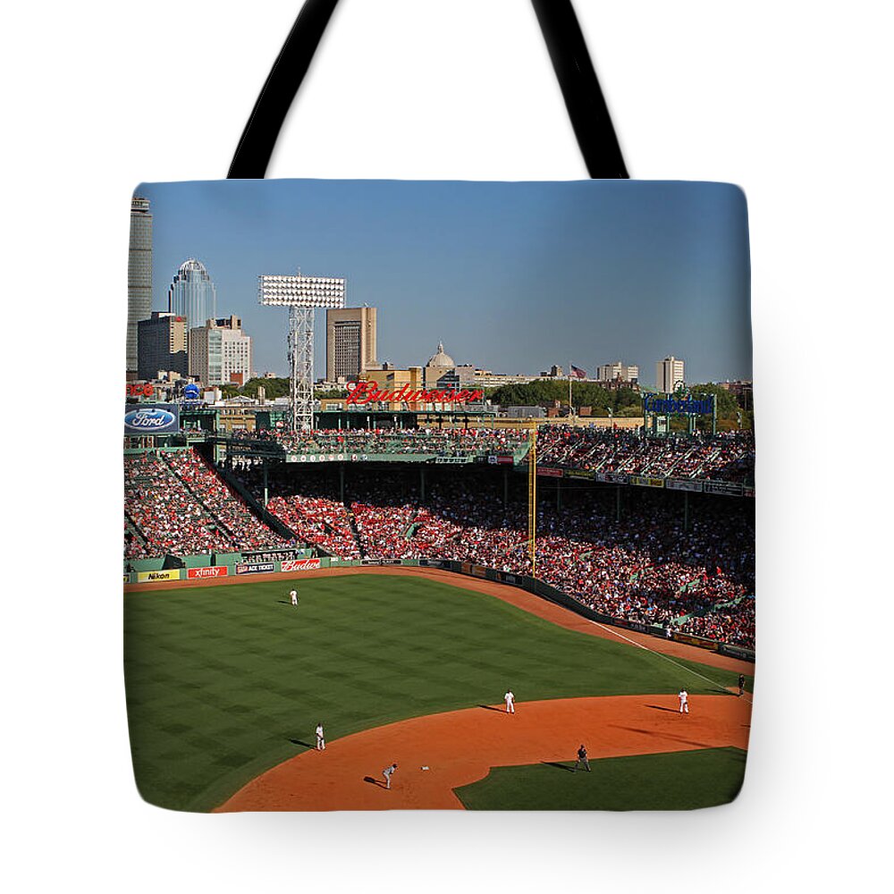 Fenway Park Tote Bag featuring the photograph The Pesky Pole by Juergen Roth