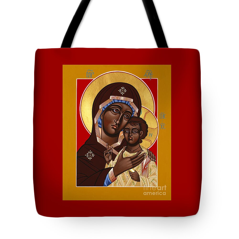 The Petrovskya Icon Tote Bag featuring the painting The Petrovskya Icon of the Mother of God 128 by William Hart McNichols