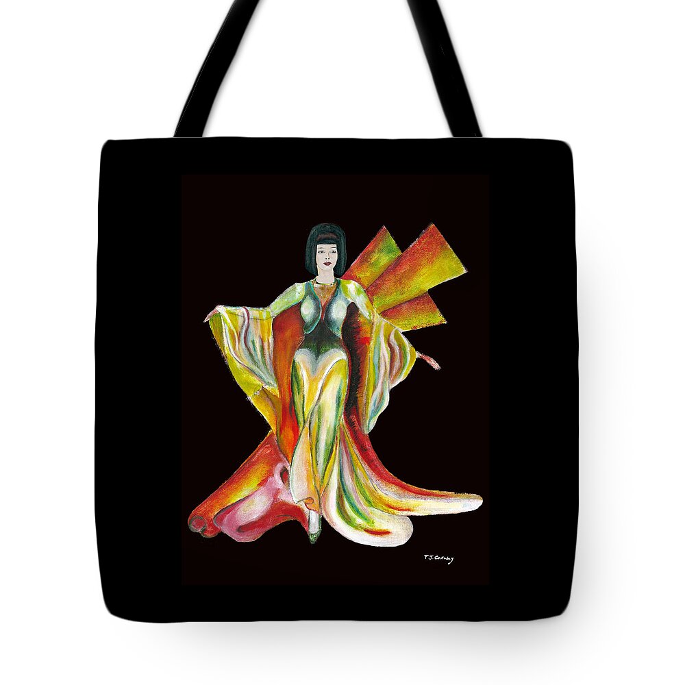 Dresses Tote Bag featuring the painting The Phoenix 2 by Tom Conway