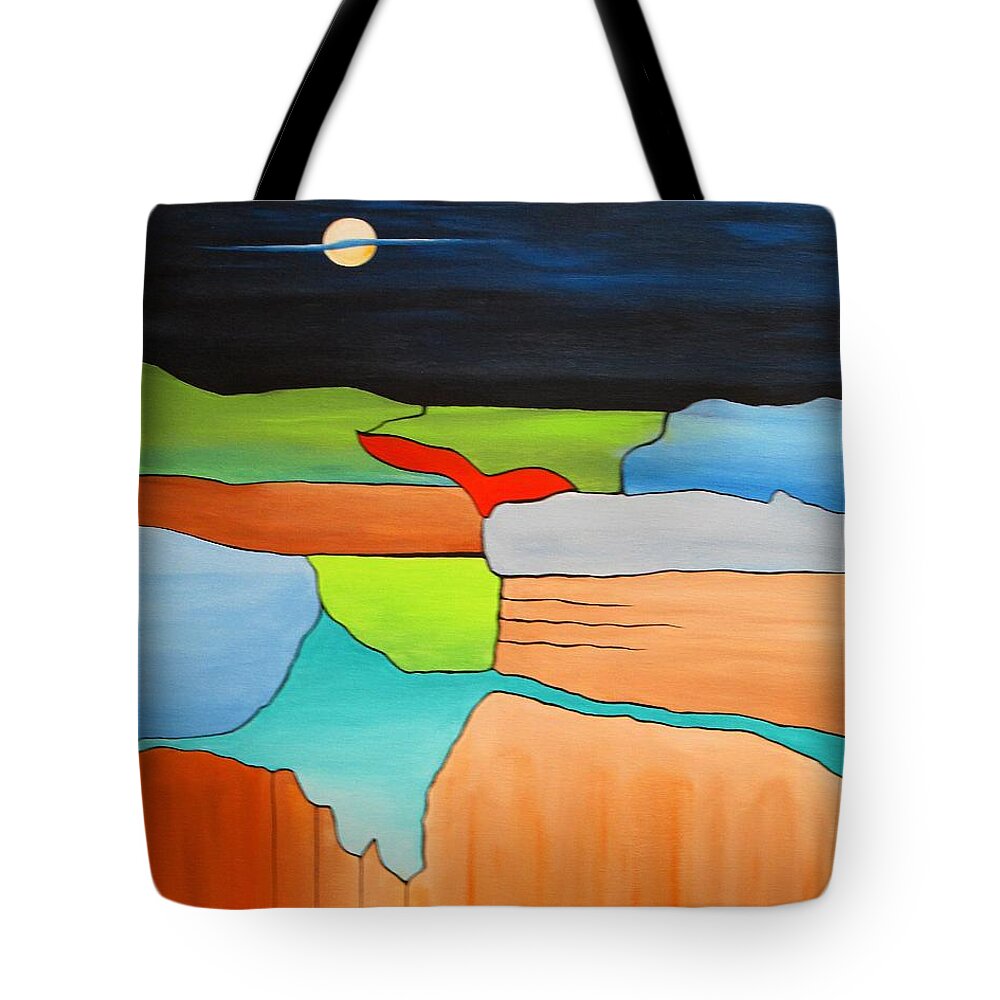 Phoenix Tote Bag featuring the painting The Phoenix by Carol Sabo
