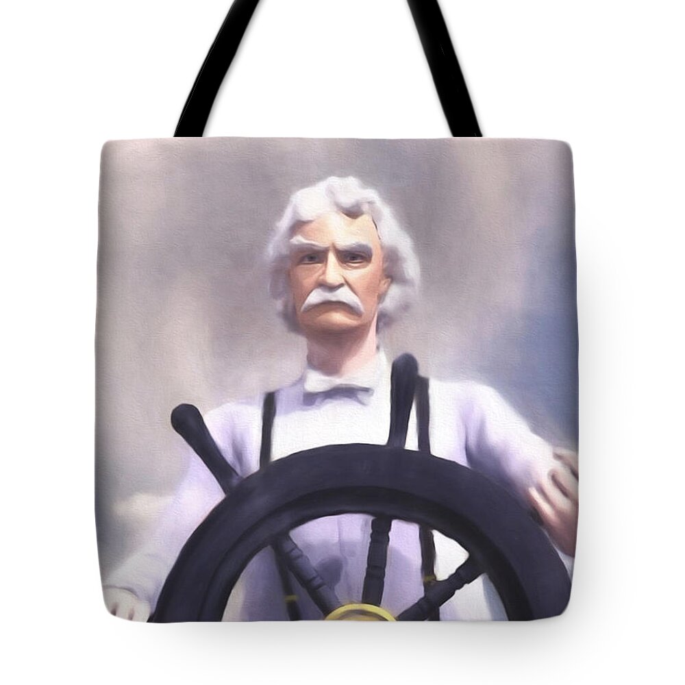 Pilot Tote Bag featuring the painting The Pilot by David Luebbert