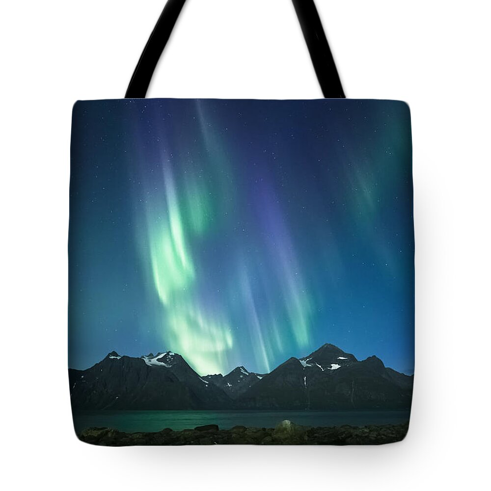 Pond Tote Bag featuring the photograph The Pond and The Fjord by Tor-Ivar Naess