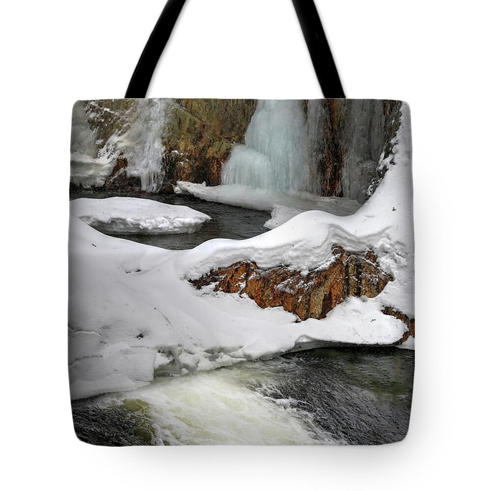 Stream Tote Bag featuring the photograph The Pool at Smalls Falls by John Meader