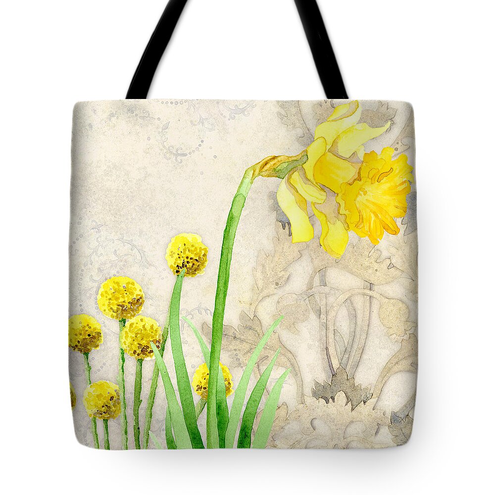 Daffodil Tote Bag featuring the painting The Promise of Spring - Daffodil by Audrey Jeanne Roberts