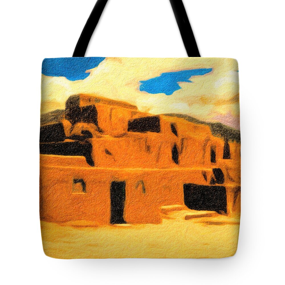 Pueblo Tote Bag featuring the photograph The Pueblo by Terry Fiala
