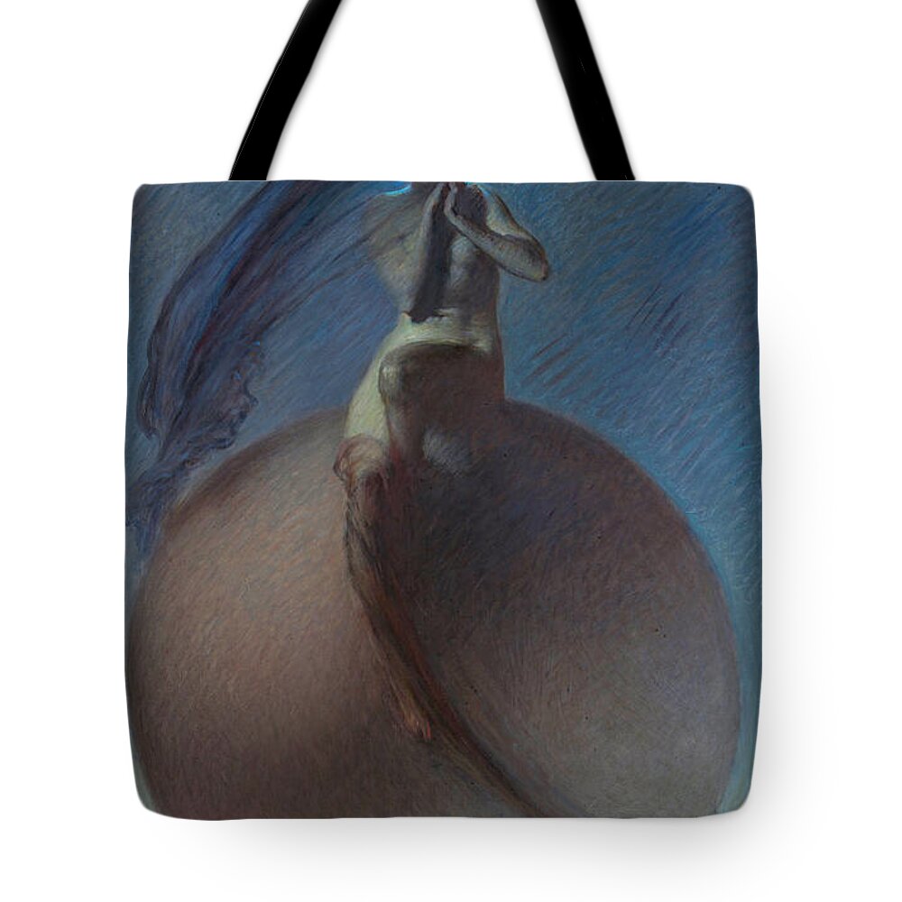 Bernard Hall Tote Bag featuring the painting The quest by Bernard Hall