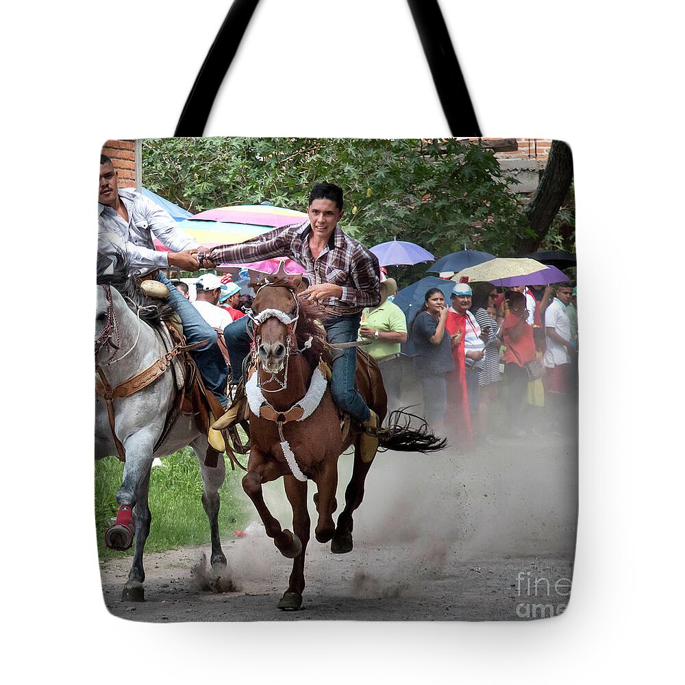 Race Tote Bag featuring the photograph The Race by Barry Weiss