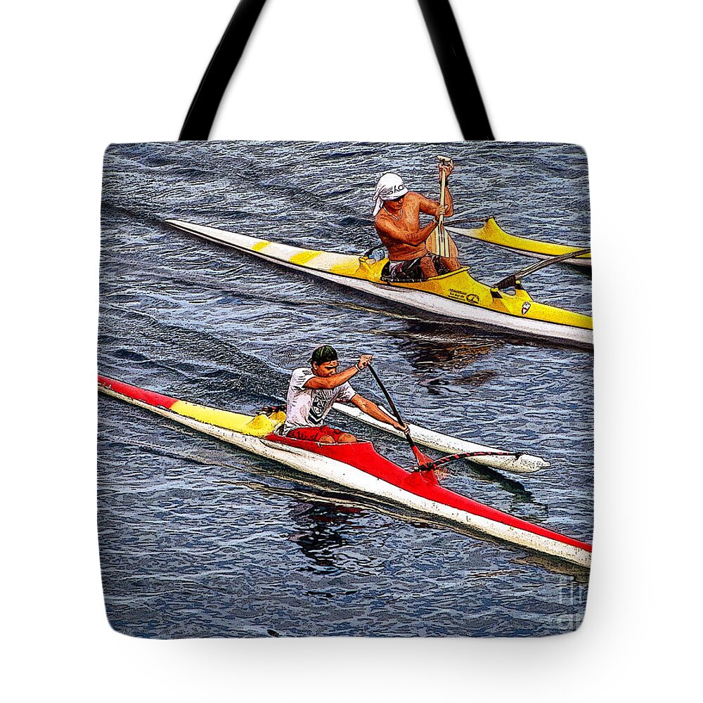 Sport Tote Bag featuring the photograph The Race Is On by Sue Melvin