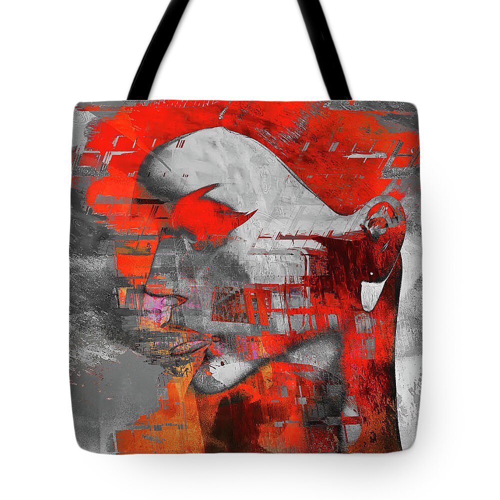 Eye Tote Bag featuring the photograph The red eye by Gabi Hampe