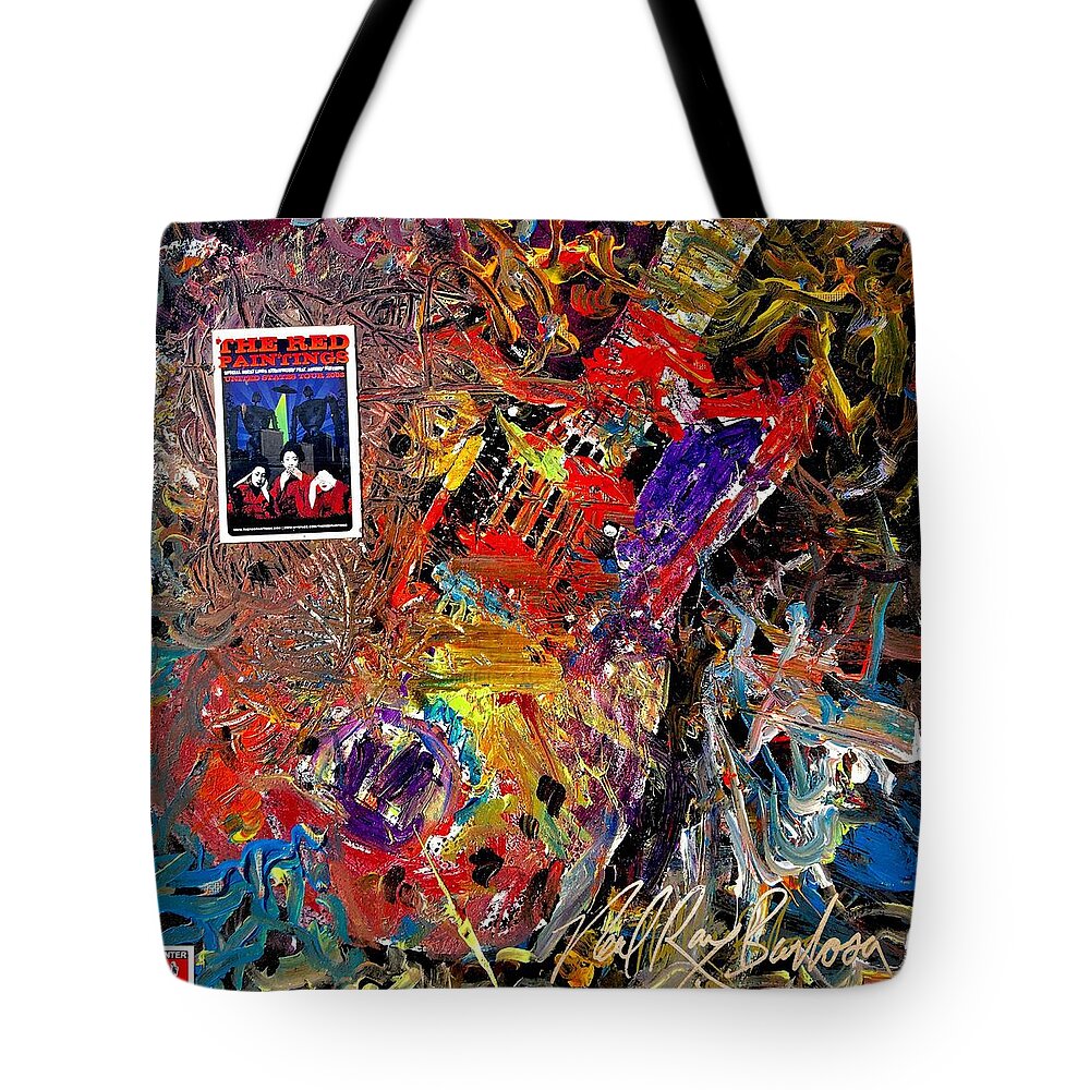 The Red Paintings Tote Bag featuring the painting The Red Paintings by Neal Barbosa