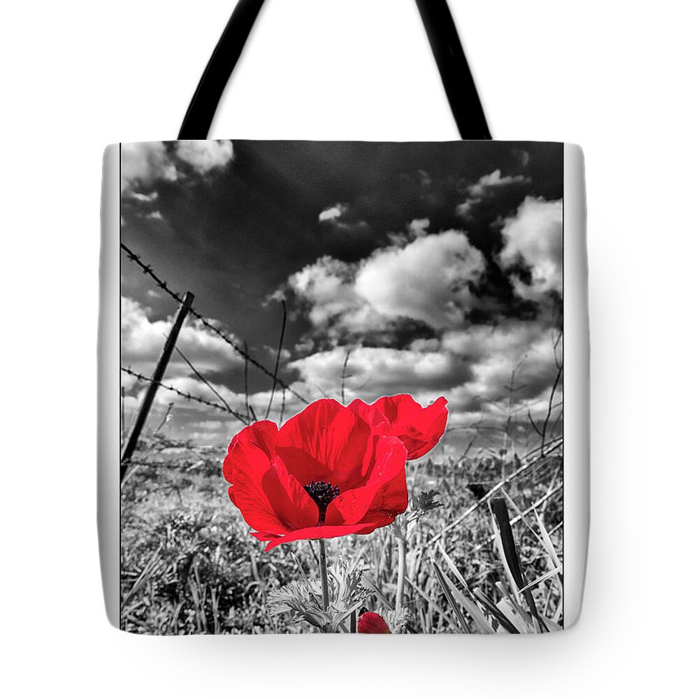 Flower Tote Bag featuring the photograph The red spot by Arik Baltinester