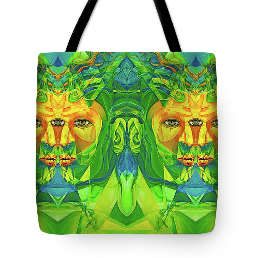 Acrylic Tote Bag featuring the painting The Reinvention Reinvented 3 by Brian Kirchner