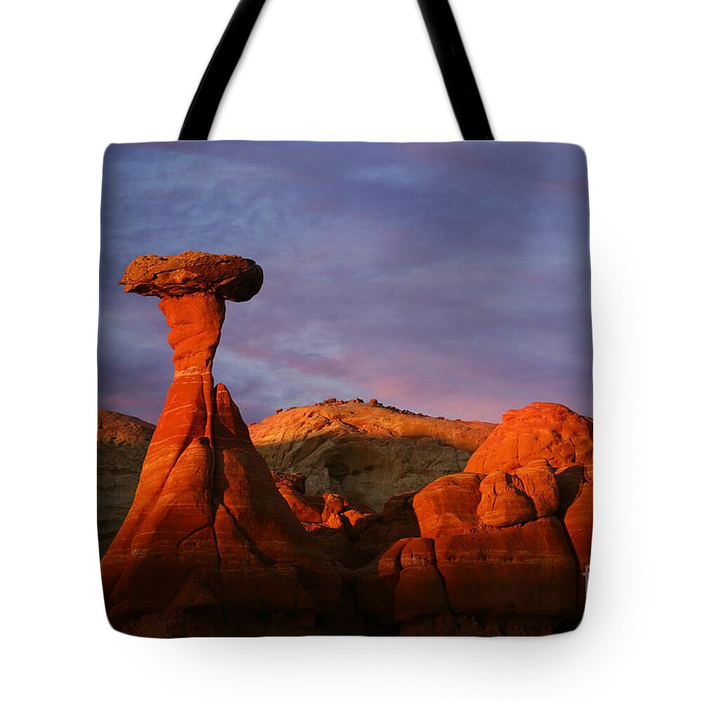 The Rim Rocks Tote Bag featuring the photograph The Rim Rocks by Keith Kapple