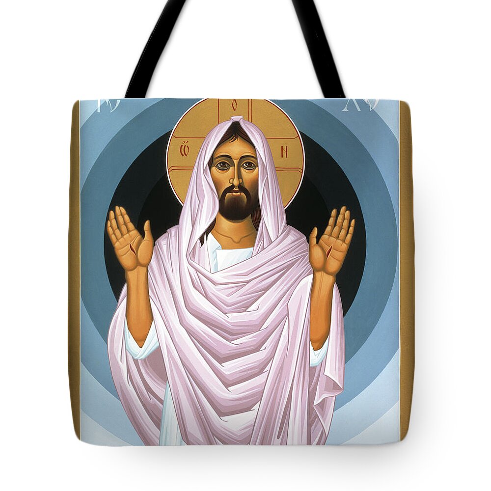 The Risen Christ Tote Bag featuring the painting The Risen Christ 014 by William Hart McNichols