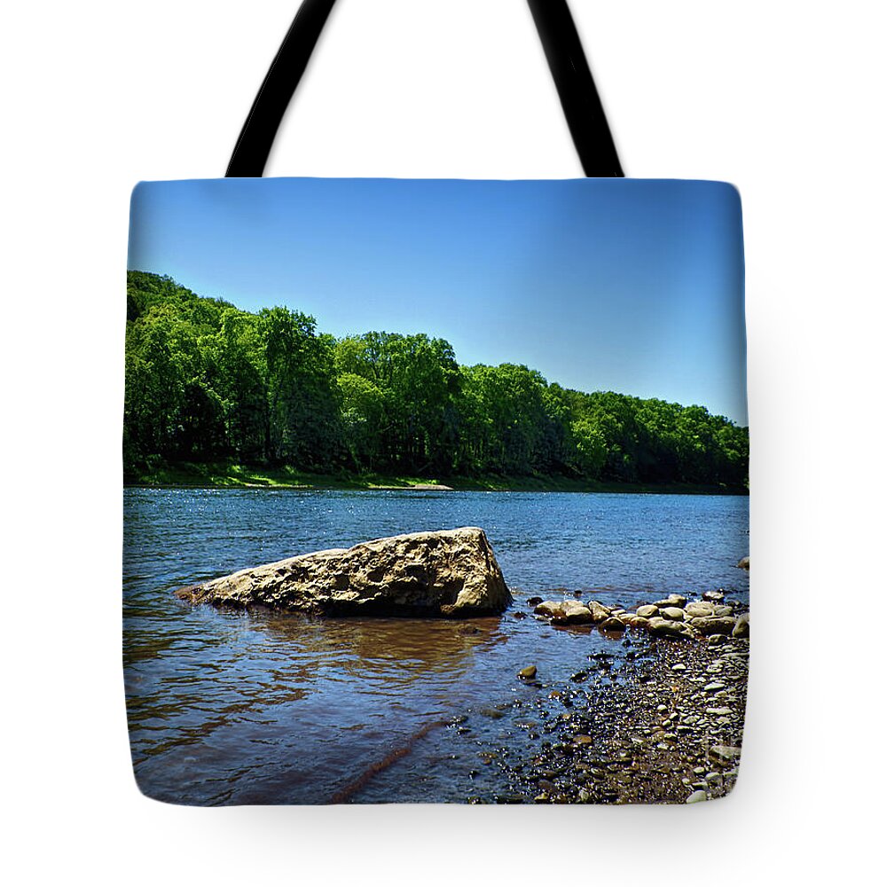 Nature Tote Bag featuring the photograph The River's Edge by Mark Miller