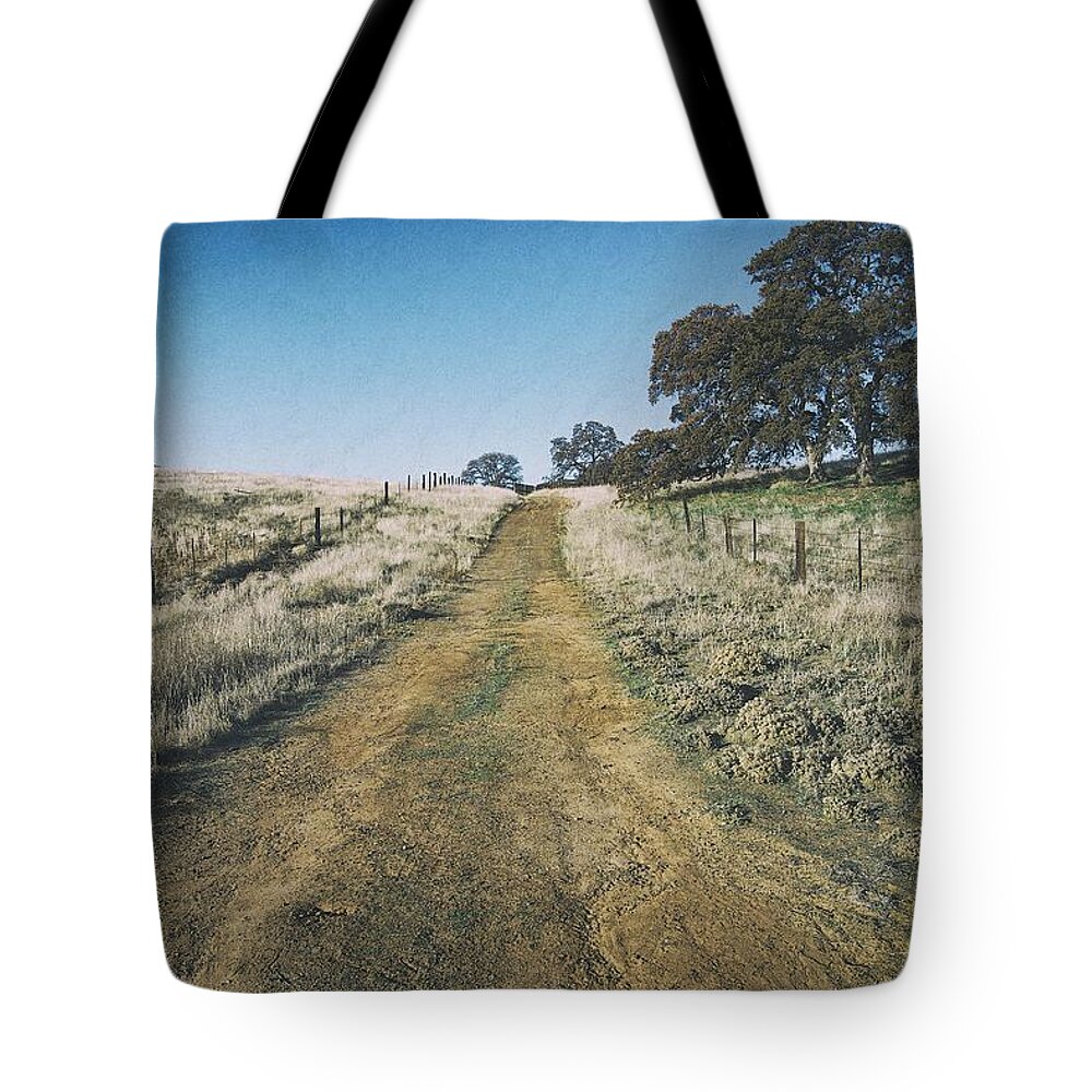 Fog Tote Bag featuring the photograph The Road by Robin Mayoff