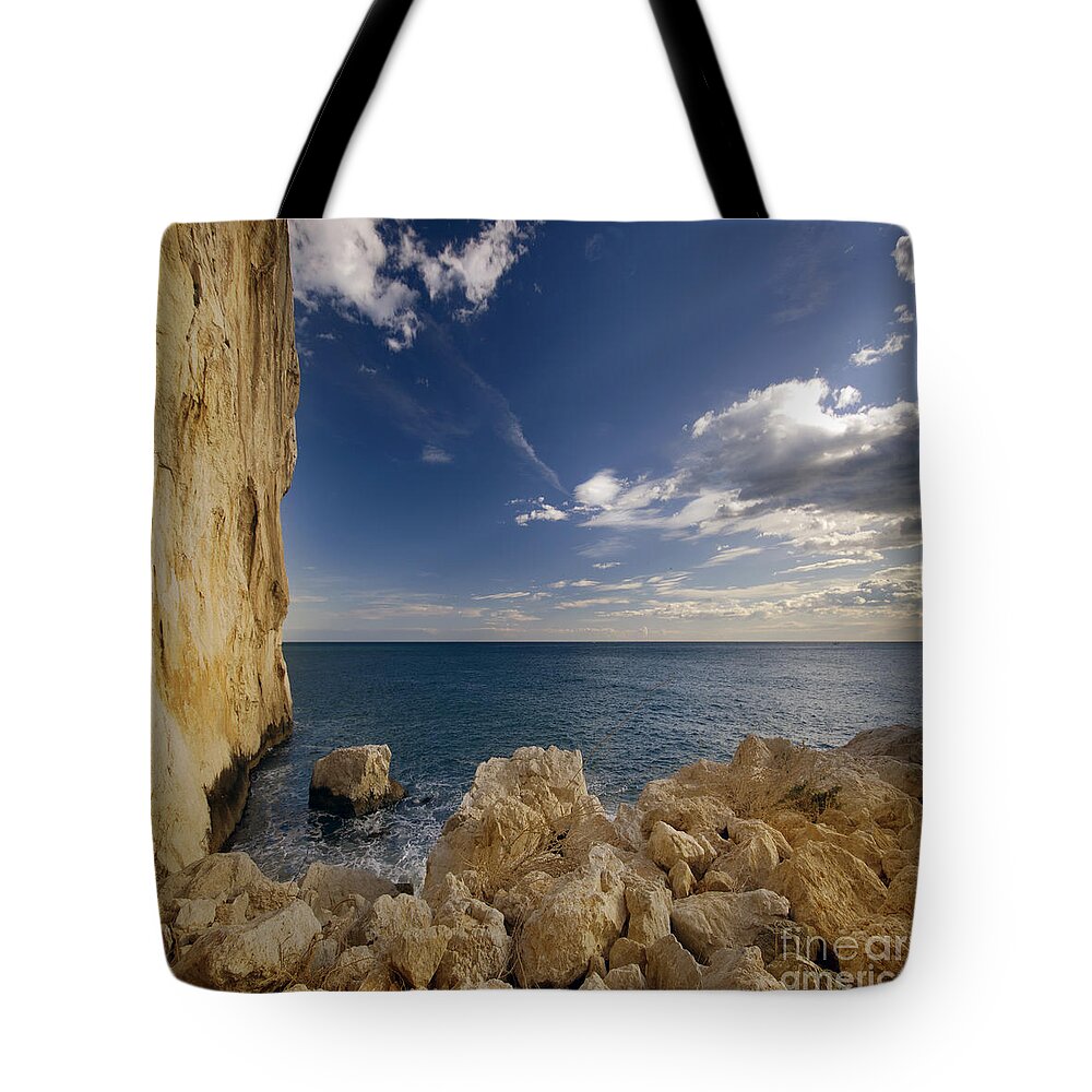 Costa Blanca Tote Bag featuring the photograph The Rocky Coast by Ang El
