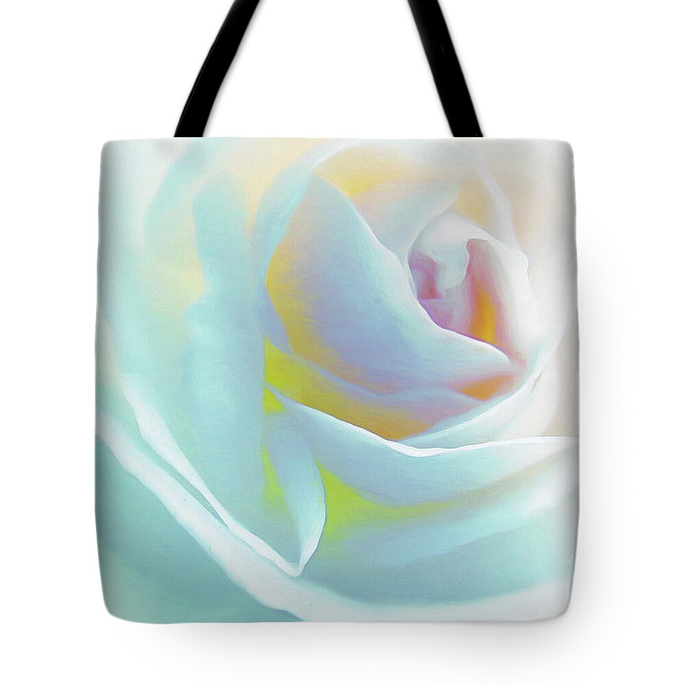 Flowers-abstract Art Tote Bag featuring the photograph The Rose by Scott Cameron by Scott Cameron